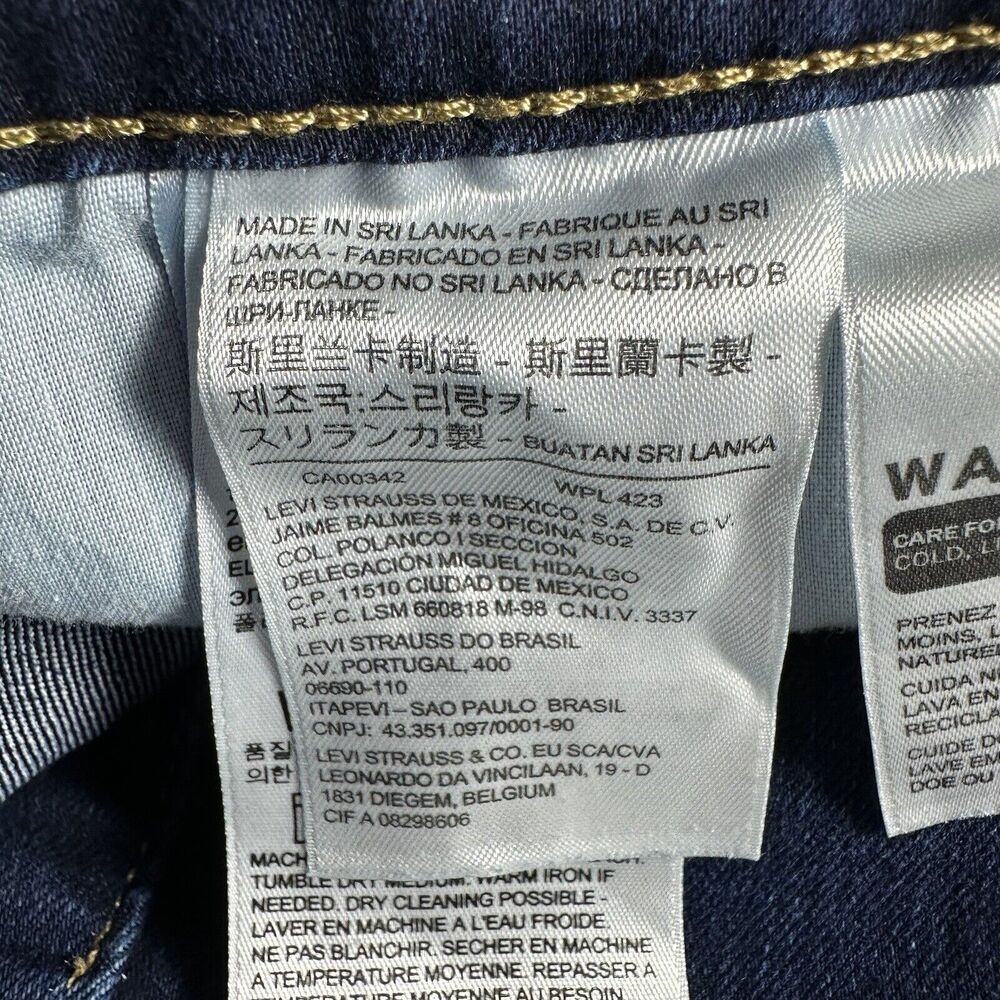 Levi's 711 SKINNY Womens Size 33 Blue Mid Rise Jeans Denim Pants 38x29 - Picture 11 of 13